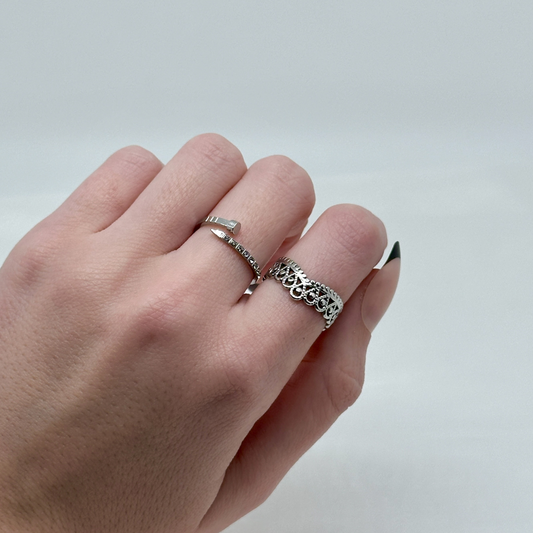 Bague Clou argentée