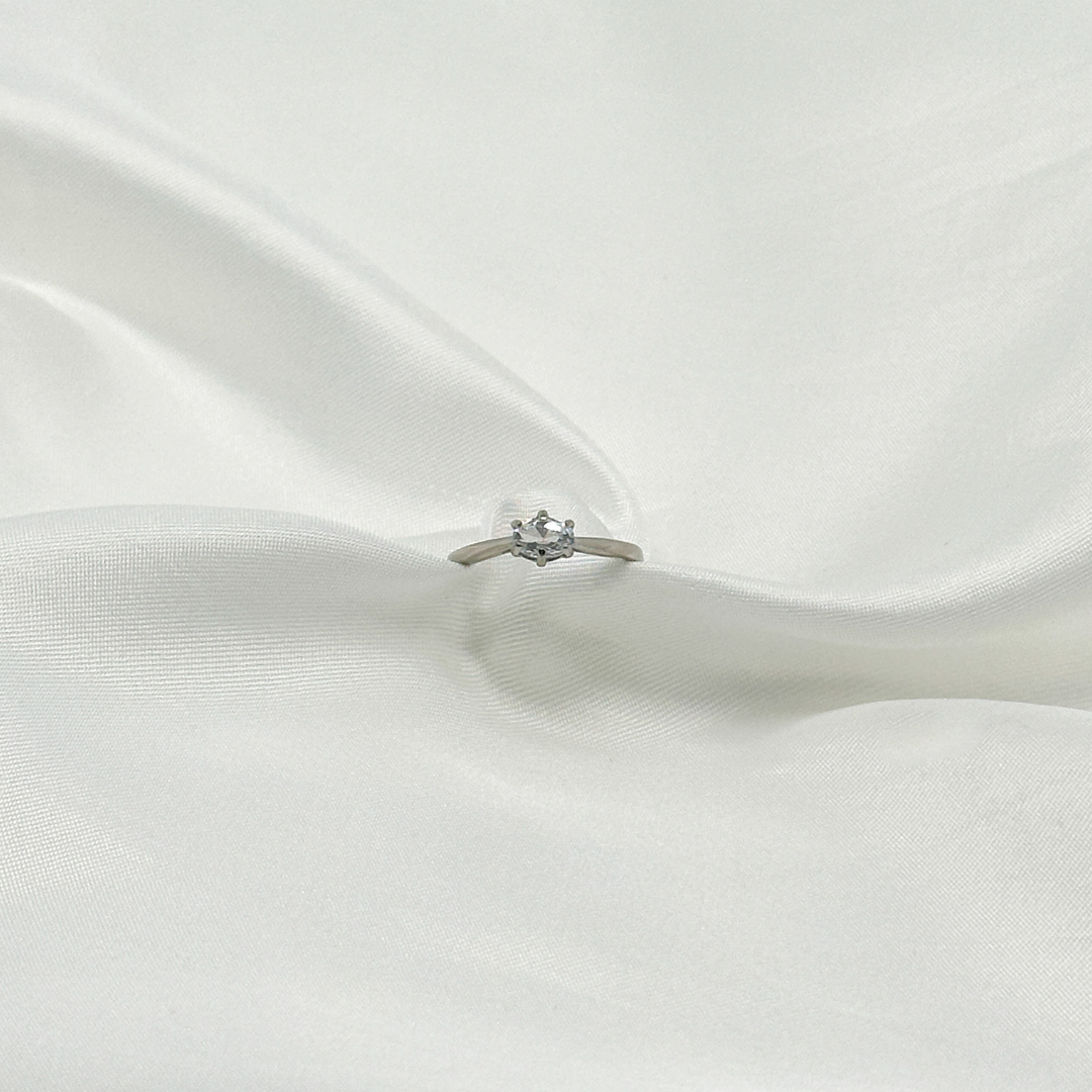 Bague Solitaire dorée