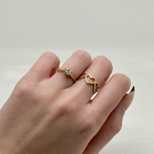 Bague Love dorée