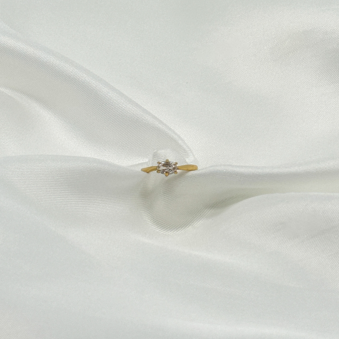 Bague Solitaire dorée