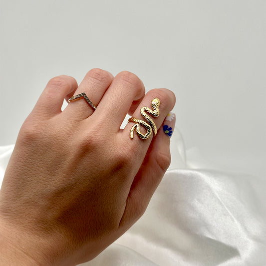 Bague Serpent dorée