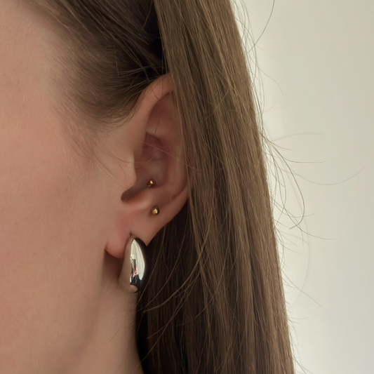 Boucles Chloé argentées