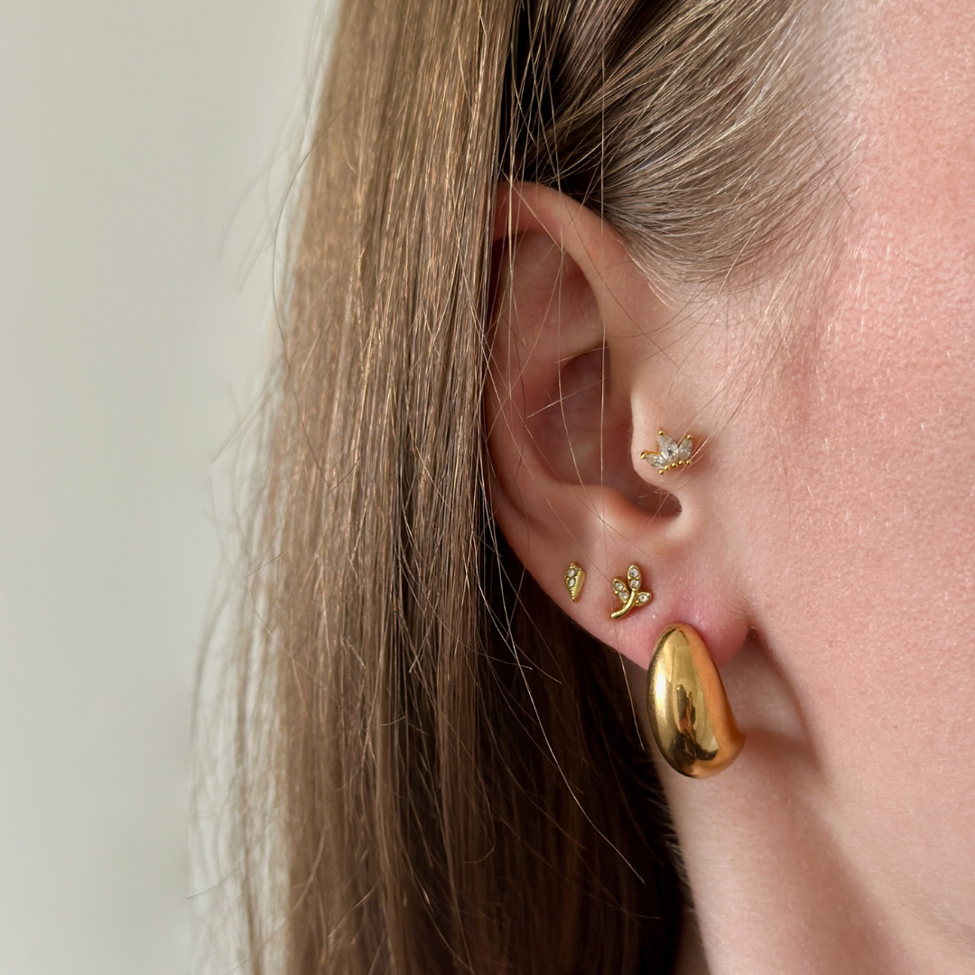 Boucles Chloé argentées