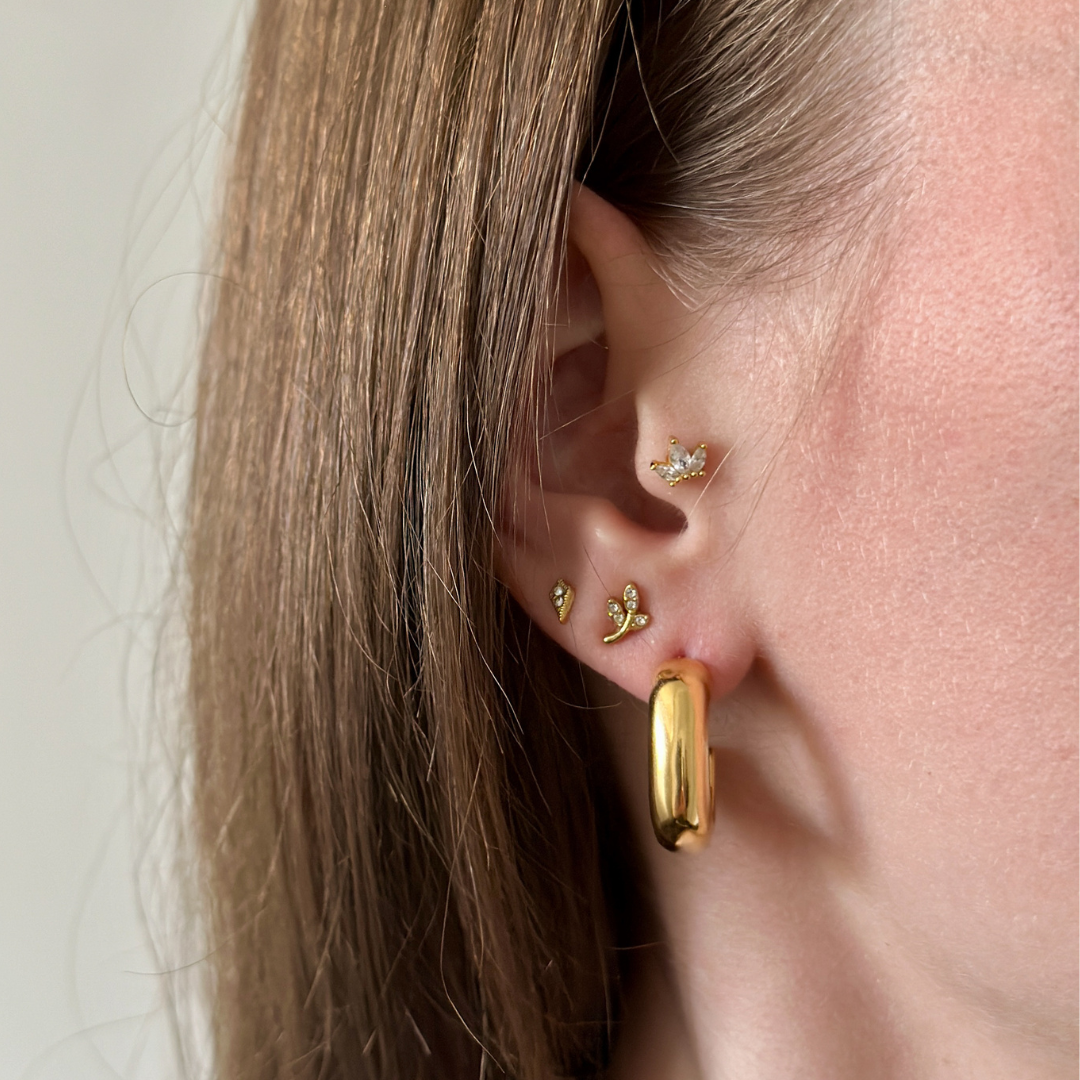 Boucles Marianne argentées
