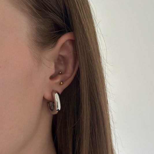 Boucles Marianne argentées