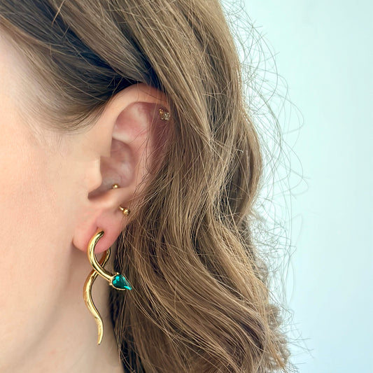 Boucles Serpent dorées