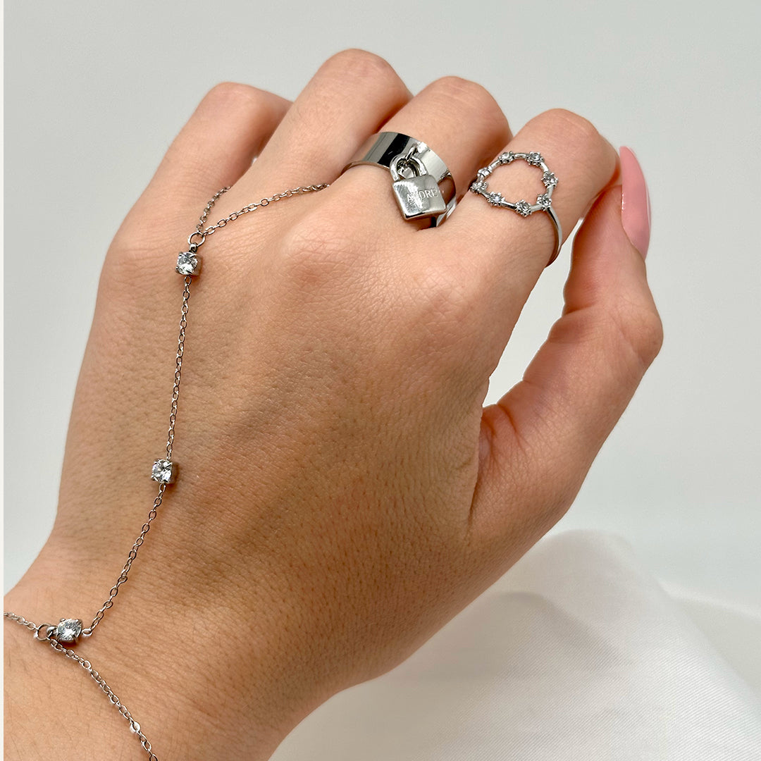 Bague Orléna argentée