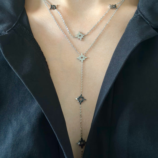 Collier Céleste argenté