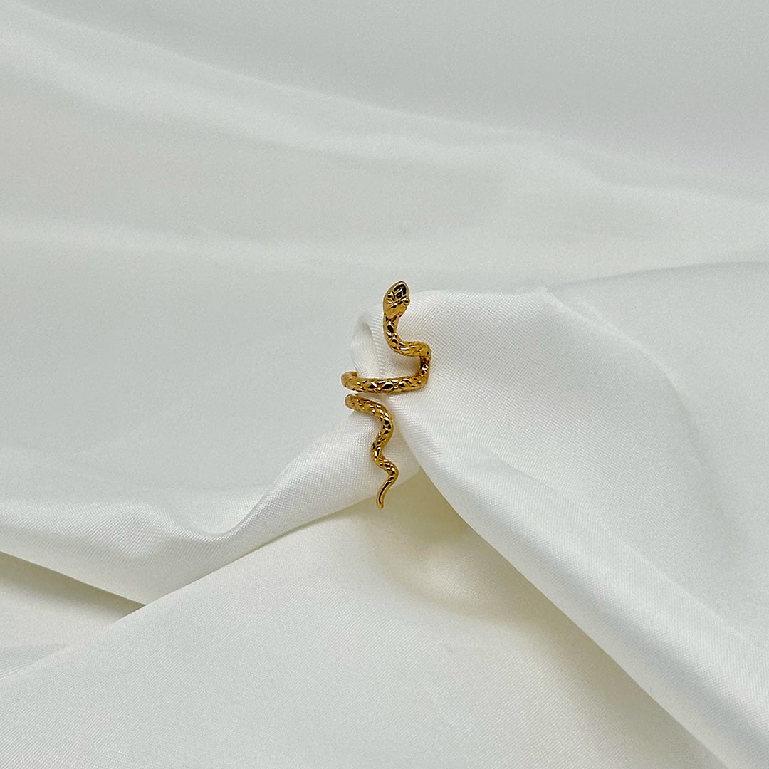 Earcuff Serpent argenté
