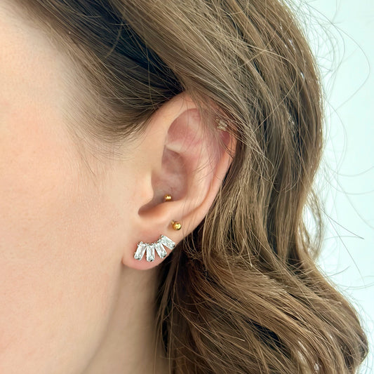 Mono boucle Ella argentée