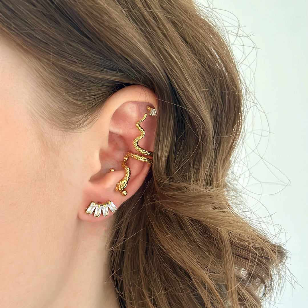 Earcuff Serpent argenté