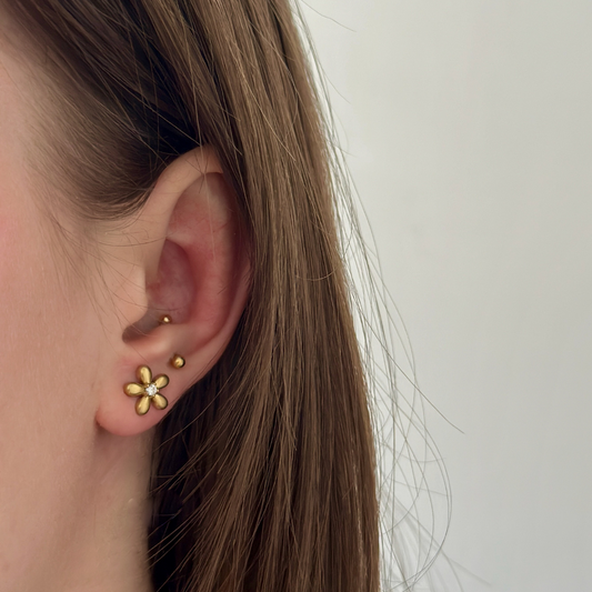 Mono boucle Paquerette dorée