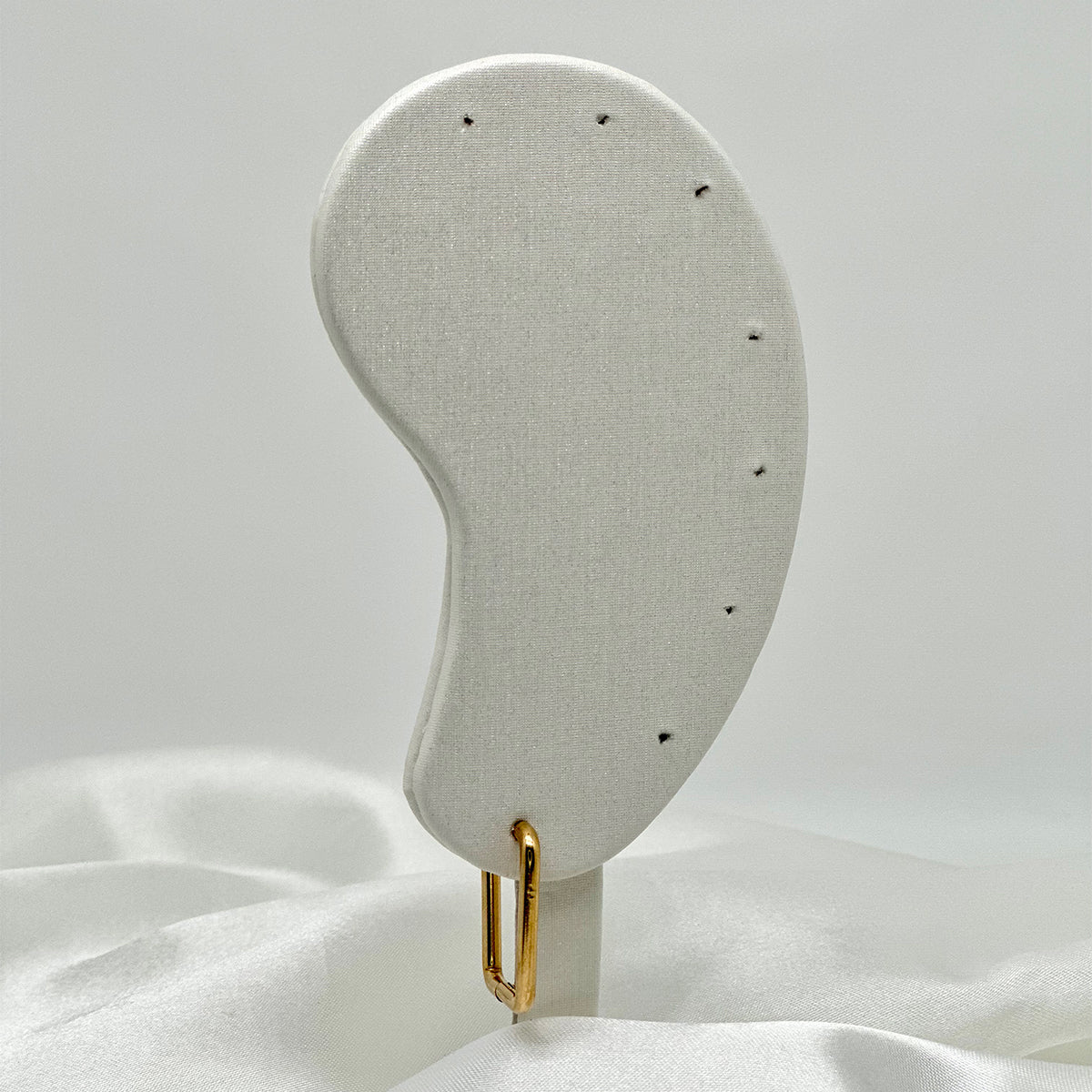 Paire de boucles d'oreilles type créoles rectangulaires en acier inoxydable dorées