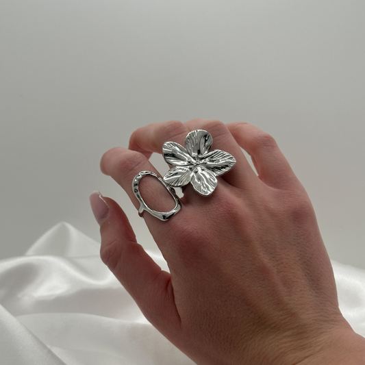 Bague Bluma argentée
