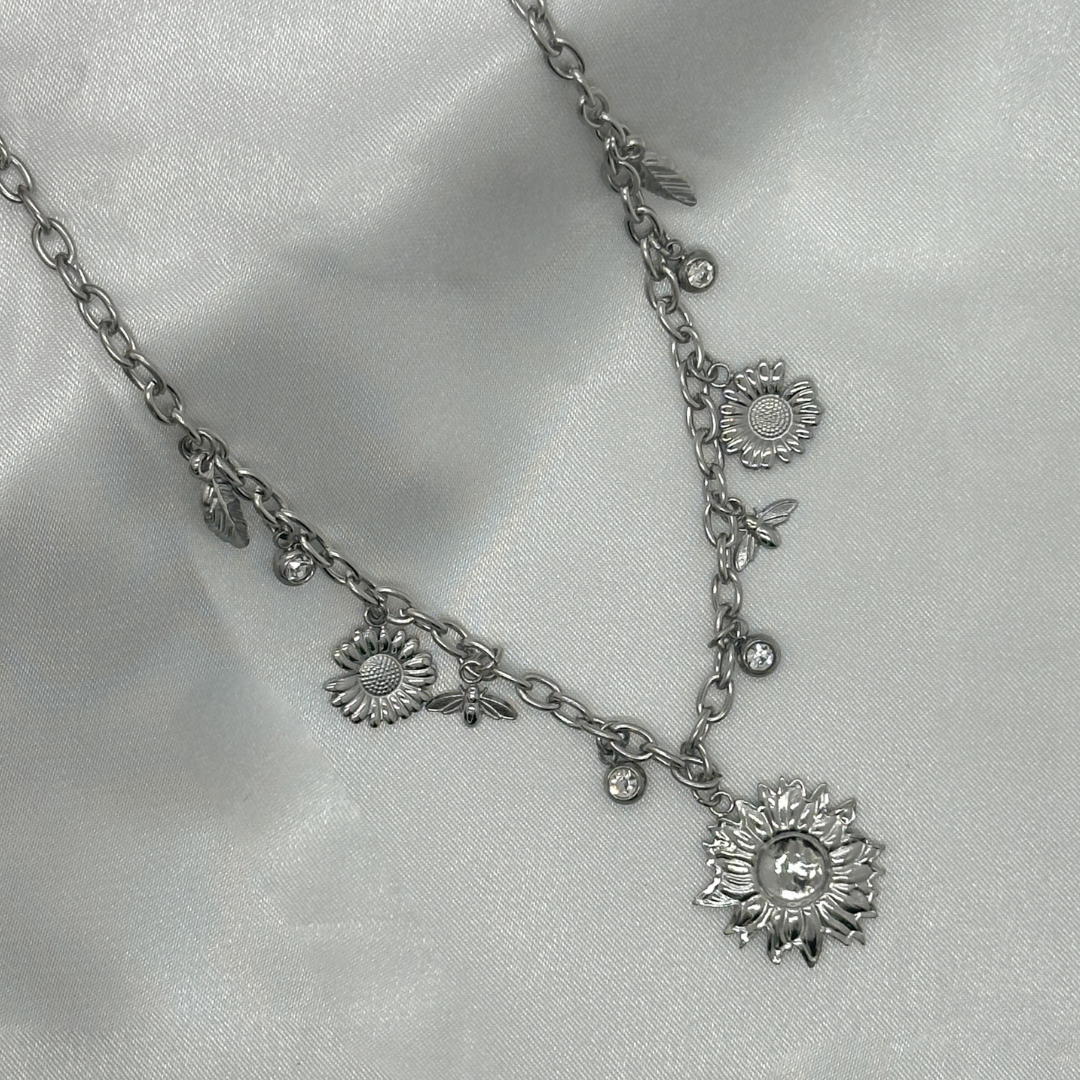 Collier Hélia argenté