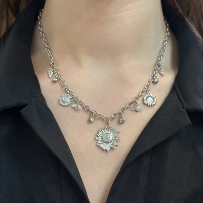 Collier Hélia argenté