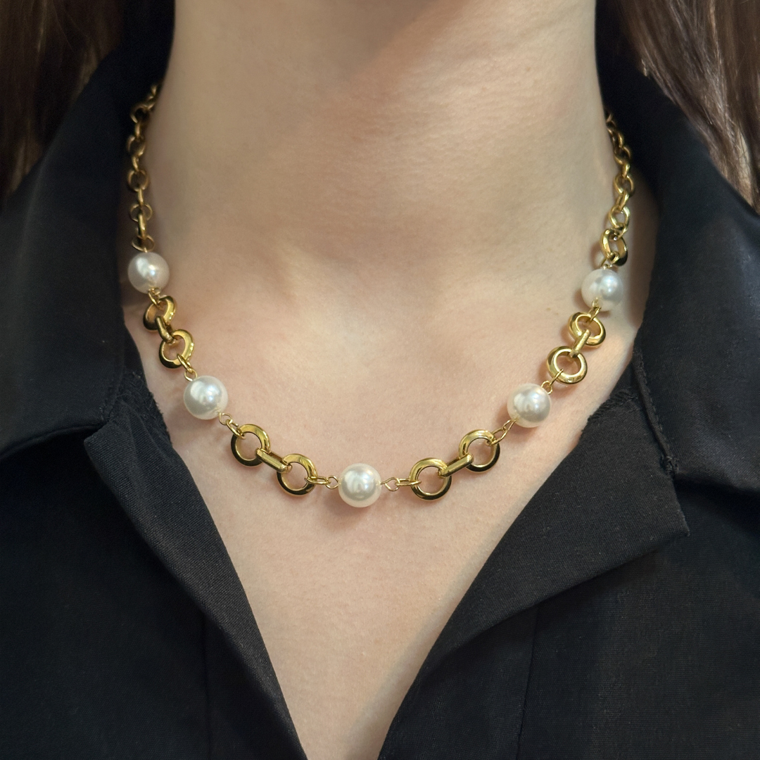 Collier Perline doré