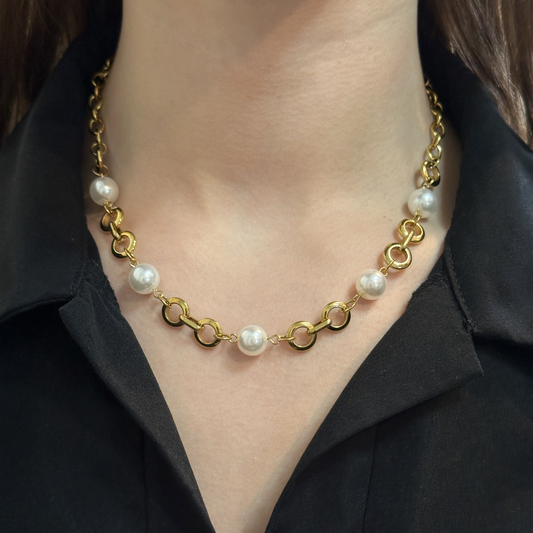 Collier Perline doré